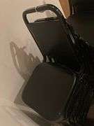 5 Black Padded Dining Chairs