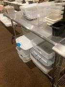 Metal Kitchen Table with Wheels 4ft Long (Contents NOT Included)