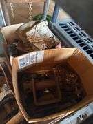 Large Lot - Tools, Hardware, Antique Bottles, Joist Hangers, Metal Shop Rack