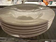 6 Syracuse China Pasta Bowls and Correlle Plates