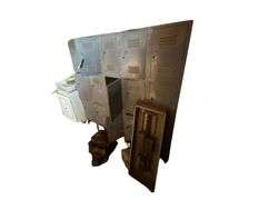 Lockers, 60in x 66in x 15in and Contents - Lights, Breaker Box, Bottles