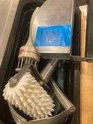 Plastic Storage Bin with Rolling Pins, Pizza Making Tools, and Funnel