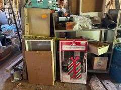 Large Lot, Cabinets, Desk, Christmas Marquee, Windows, Misc.