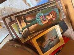 Table and Contents, Paintings, Vintage Plastic Toys, Decorative Coral and Rocks