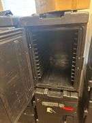 2 Rubbermaid Insulated Food Pan Carriers on Wheels