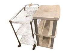 Metal Mesh Cart, Small Sterilite Shelving Unit