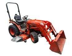 Kubota B2620 HST Tractor w/ 50in Front End Loader, 60in Mower Deck, and ROPS - Serial No. 56717 - *ONLY 277 Hours* - 3 Pt Hitch and PTO - Front End Loader (Model LA364)(Serial No. B1885) - Mower Deck (Model RCK60-29B)(Serial No. 21870) - ROPS (Model SFB-F292)(Serial No. 74324)