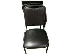 5 Loft Black Padded Dining Chairs