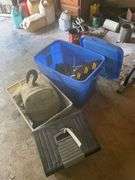 2 Ton Hoist Budgit a File Box and Some Assorted Toys