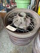 4 1920’s or 30’s Ford 5 Lug Wire Wheels