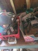 Vintage Toolboxes -Various Hardware - GutteGuard - Contents of Shelf