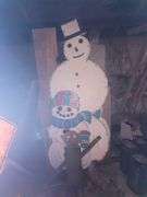 Appox 7ft Snowman and Other Christmas Decorations