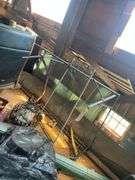 2 Office Chairs 8x3 Foot Metal Table Frame Some Various Plates, Plastic Potting Containers