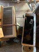 Lot of Assorted Items - General Electric Fashionette Air Conditioner Model AGKE208AB - Toilet - Wayne Sump Pump, Wheels, Bucket