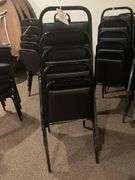 5 Black Padded Dining Chairs