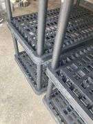 Black Plastic Storage Shelves 3ft x 20in x 6ft