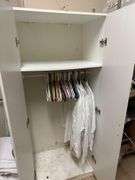 Wooden Cabinet w/ Hangers and Server Clothing - 30in x 21in x 72in
