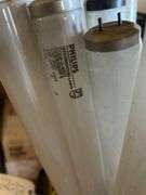 Lot of Assorted Supplies and Equipment - Fluorescent Bulbs, Painting Supplies, Drywall, Animal Crate