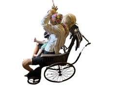 Vintage Wheelchair With Mother & Children Props