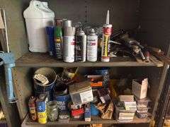 Contents of Shelf - Paint, Hardware