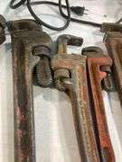 Various Sized Pipe Wrenches