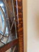 Antique Oak, Curved Leaded Glass Corner Cabinet - Approx. 40in x 74in