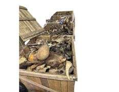 5 Large Wooden Storage Boxes with Bones and Props Inside