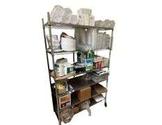 Stainless Steel Rolling Shelf Unit - 48in x 18in x 77in
