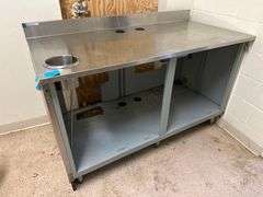 Stainless Steel Prep Station - 60in x 30in x 41in
