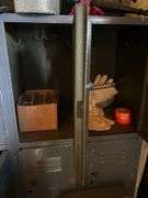 Lockers, 60in x 66in x 15in and Contents - Lights, Breaker Box, Bottles