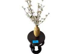 Stand and Flower Vase with Artificial Cherry Blossoms