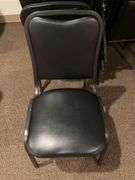 5 Black Padded Dining Chairs (Not All the Same)