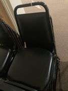 5 Black Padded Dining Chairs
