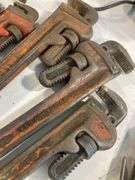 Various Sized Pipe Wrenches