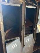 Lockers, 60in x 66in x 15in and Contents - Lights, Breaker Box, Bottles