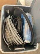 Box of Plastic Hoses and Metal Wire