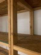 2 Wooden Storage Shelves, each 8ft x 30in x 8ft, Screwed Together, Contents NOT Included