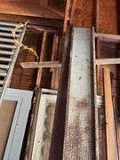 Large Lot on Wall - Rollers, Lumber, Doors and Frames, Etc.