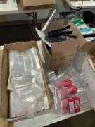 Catering Supplies - Includes Tulip Cups, Plastic Shot Glasses, Tonsils, Tablecloths, Stirrers, Dome Lids, Brown Baggies