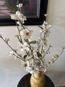 Stand and Flower Vase with Artificial Cherry Blossoms