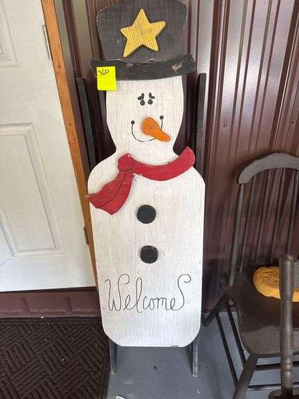 Snowman Welcome Sign - 4’ image