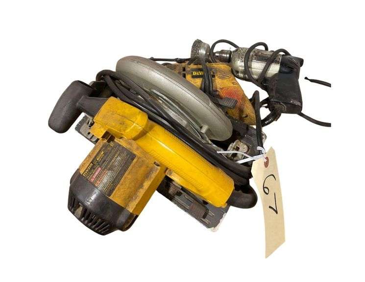 Dewalt Circular Saw DW359 Dewalt Electric Drill and a Black Decker Drill image