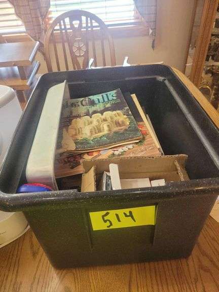 17x14x11in Tub Filled with Magazines - Clock Radios image