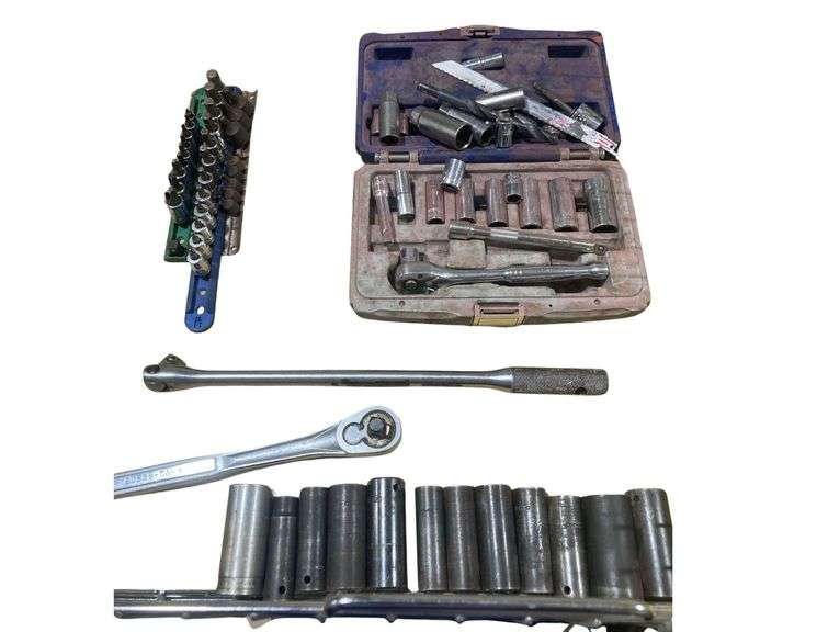1/2in Ratchet and Breaker Bar with Deep Sockets, 3/8in Ratchet, Star Sockets, Hex Sockets and Others image