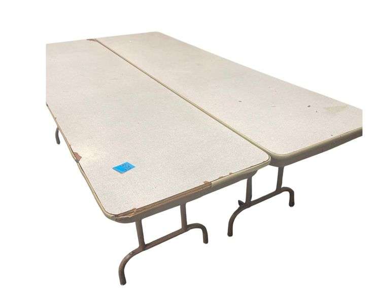 2 Folding Tables 96x24x29 Inches image