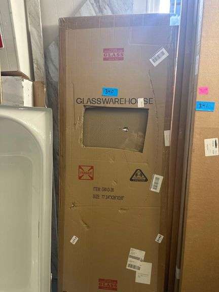 Glass Shower Door - 773/4 X 26in. W. X 3/8 in. Thick image