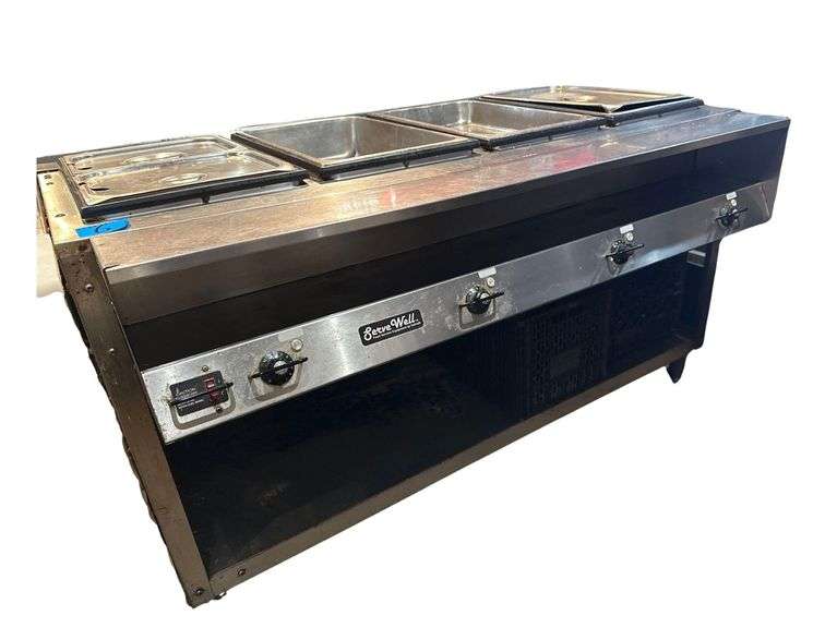Vollrath ServeWell Steam Table - Model 38104 - Serial No. H138-00951925-003 - 120V - 60" x 32" x 34" image