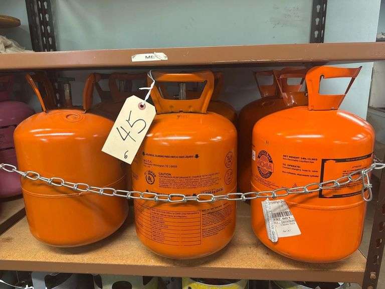 6 Freon 404a Refrigerant Cans Used image