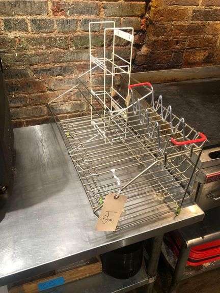 Metal Storage Rack With Metal Utensil Organizer image