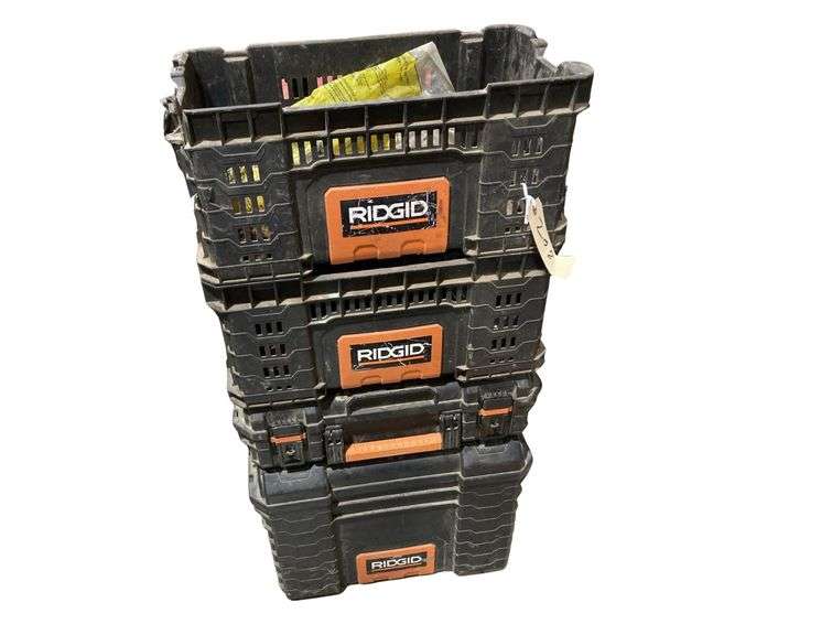 Ridged Portable Tool Carrier 4 Storage Boxes With PVC Connector Parts and Miscellaneous Tools image